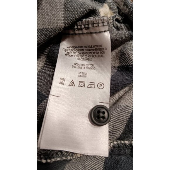 Large Columbia Button Up Plaid Long Sleeve Shirt Mens Gray Good Condition - Picture 12 of 12